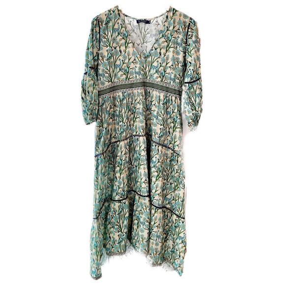 La Plage Waterville dress Animalia sz medium midi hi low dress Monkee's $275